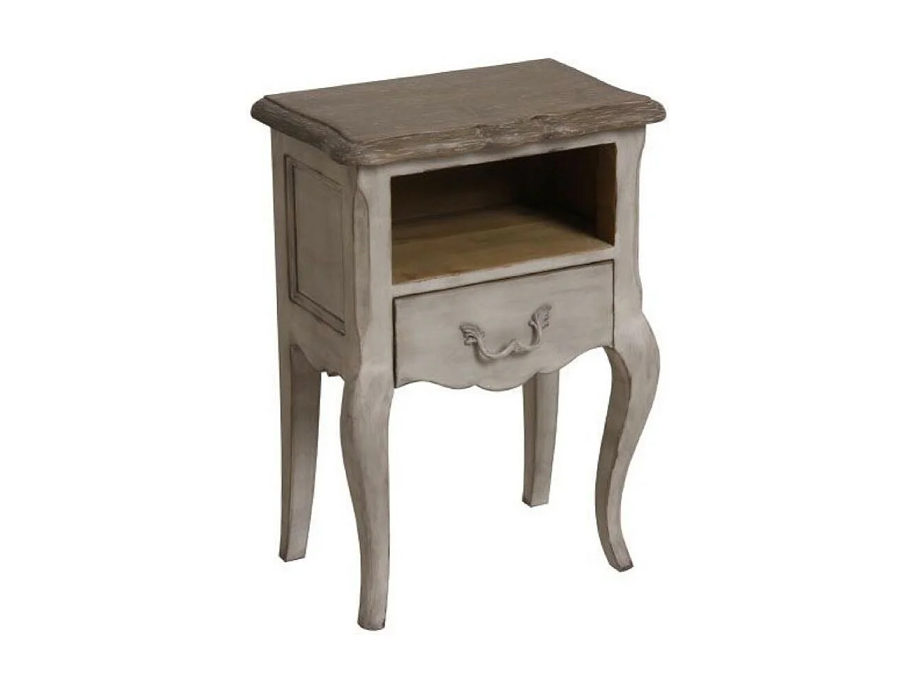 Table de chevet ouvert 1 tiroir Bois Gris - Château Interior's
