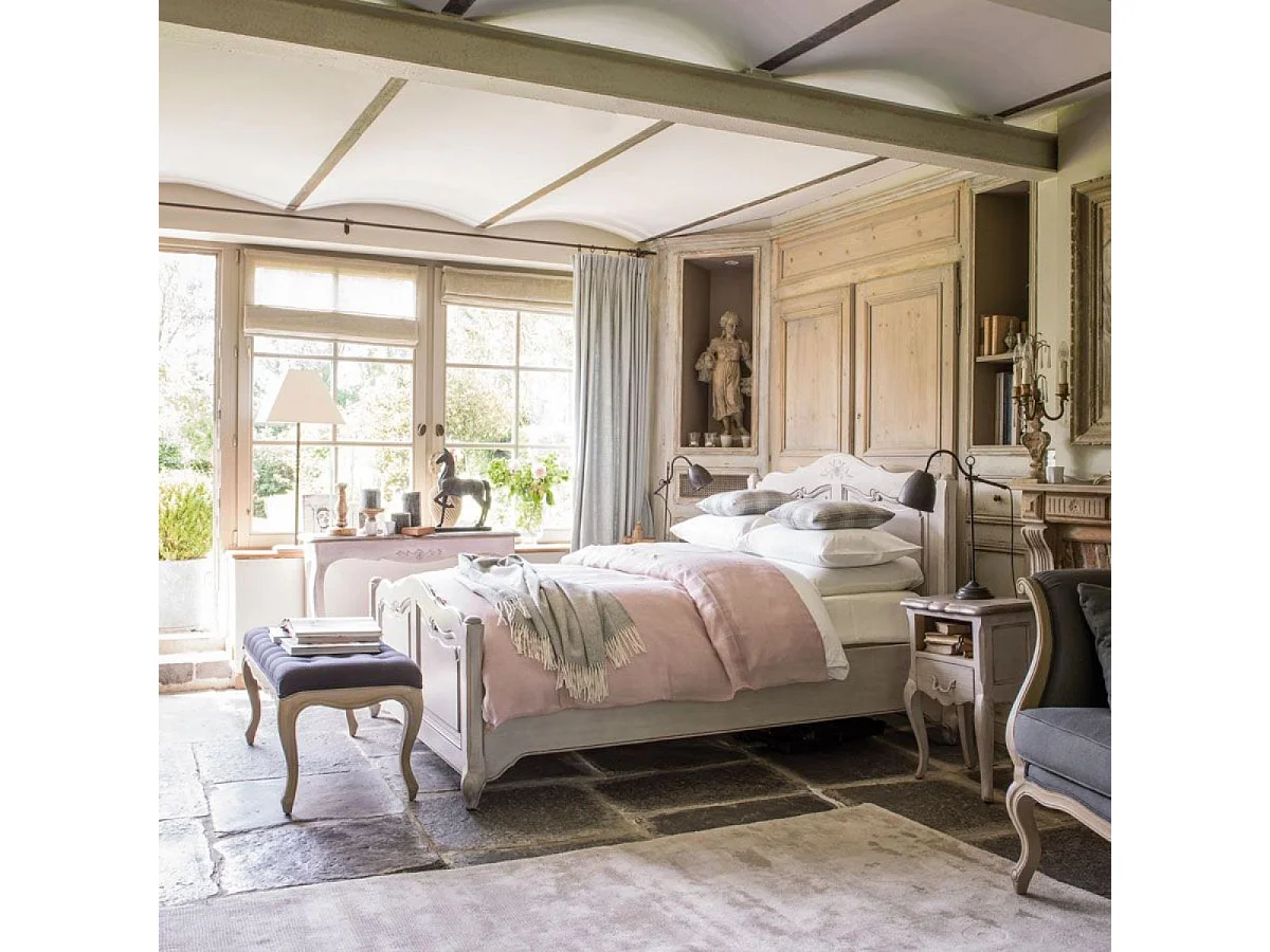 Table de chevet ouvert 1 tiroir Bois Gris - Château Interior's