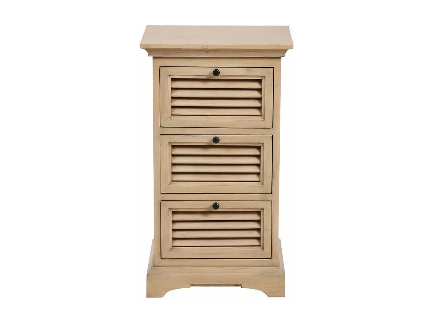 Table de chevet 3 tiroirs Bois Marron - Vénitiennes Interior's