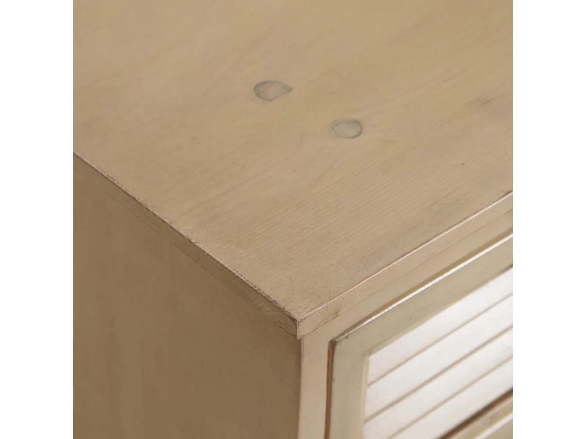 Table de chevet 3 tiroirs Bois Marron - Vénitiennes Interior's