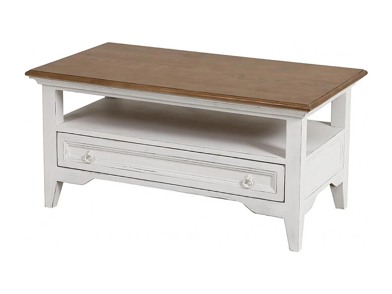 Table basse rectangulaire Bois Blanc - Esquisse Interior's