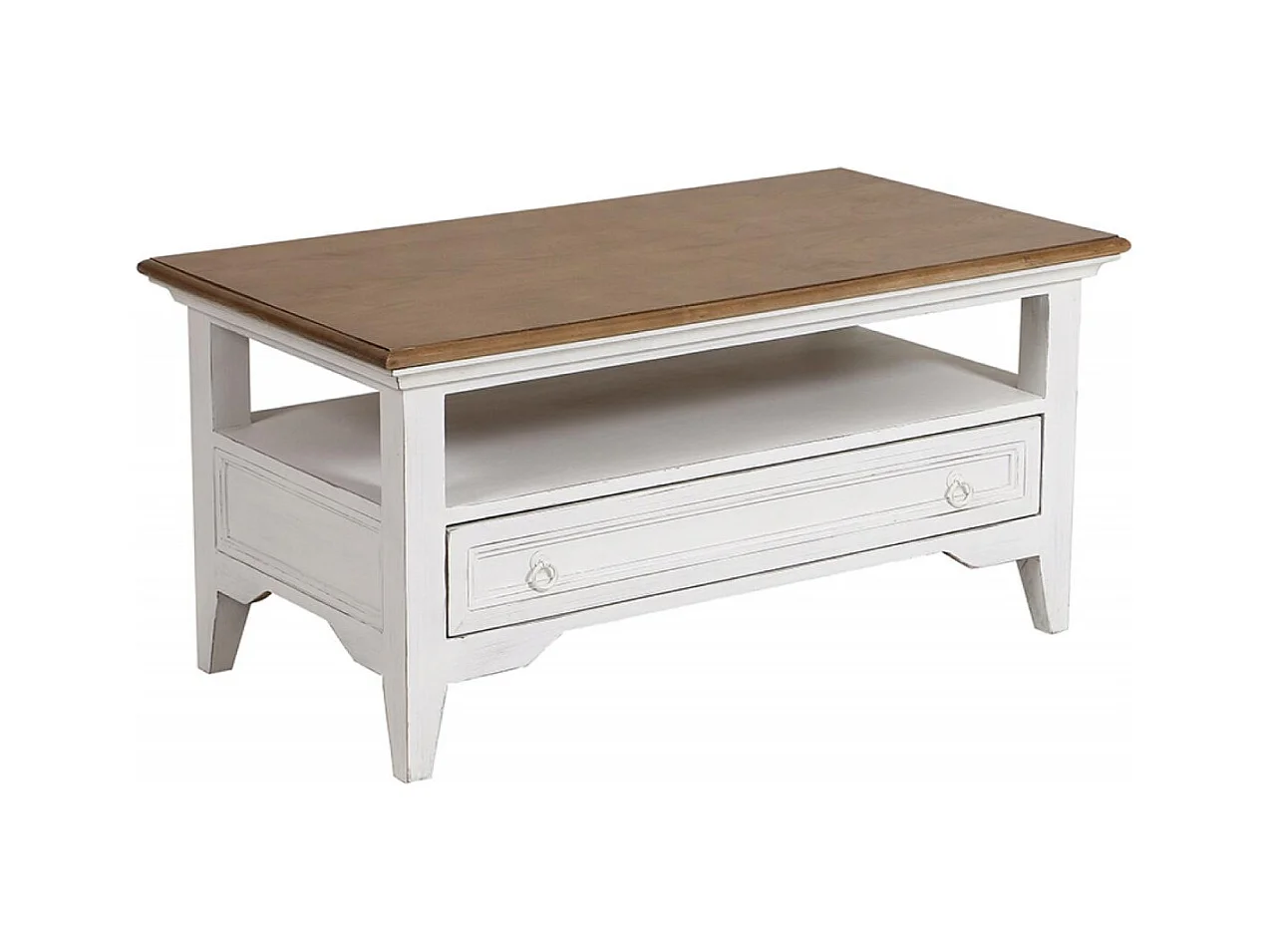 Table basse rectangulaire Bois Blanc - Esquisse Interior's