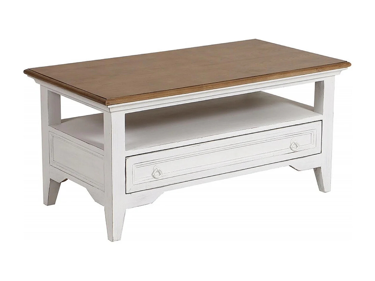 Table basse rectangulaire Bois Blanc - Esquisse Interior's