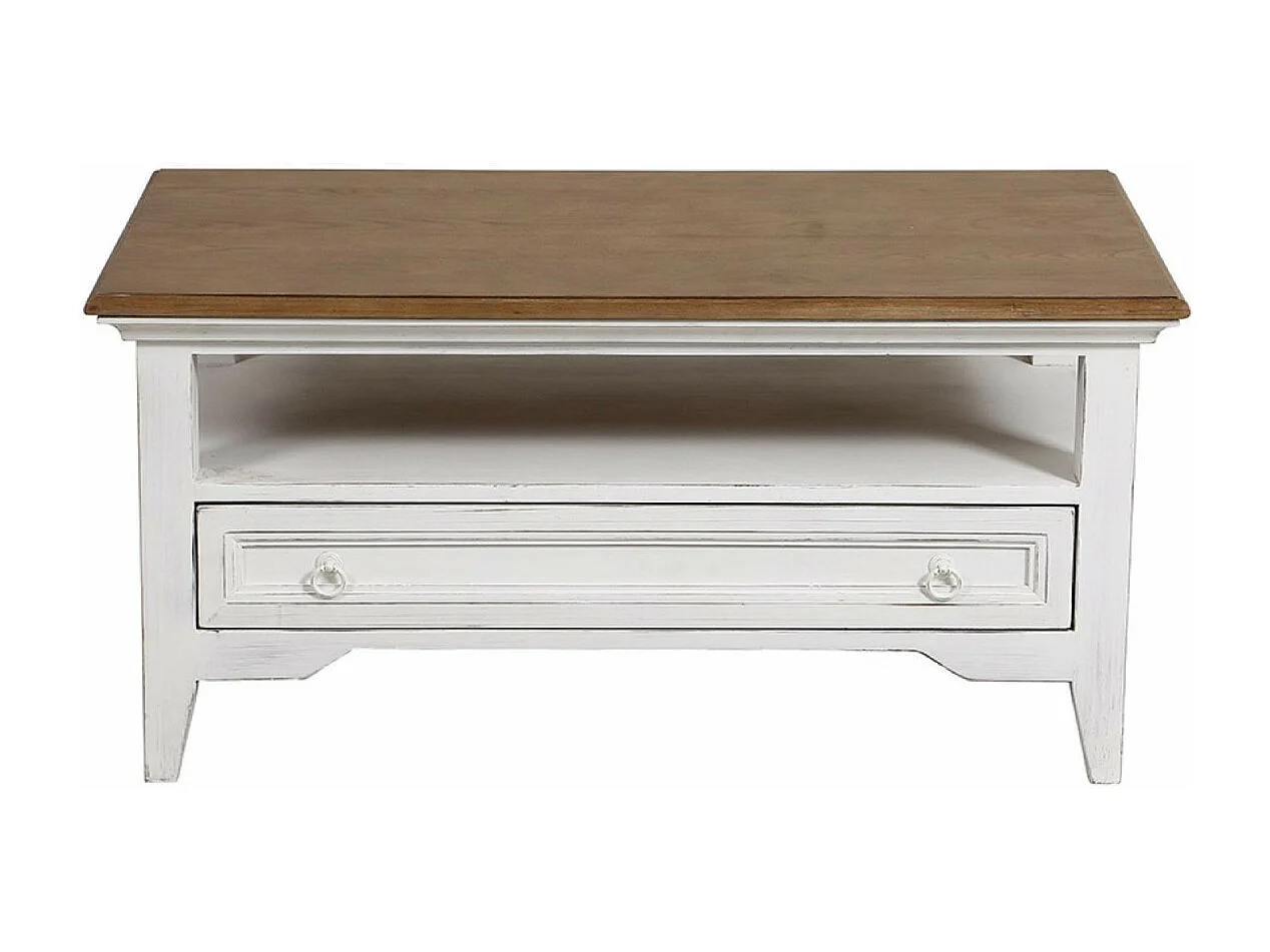 Table basse rectangulaire Bois Blanc - Esquisse Interior's