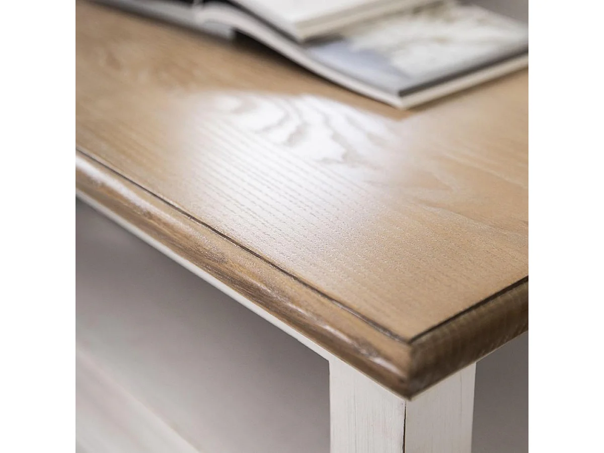 Table basse rectangulaire Bois Blanc - Esquisse Interior's