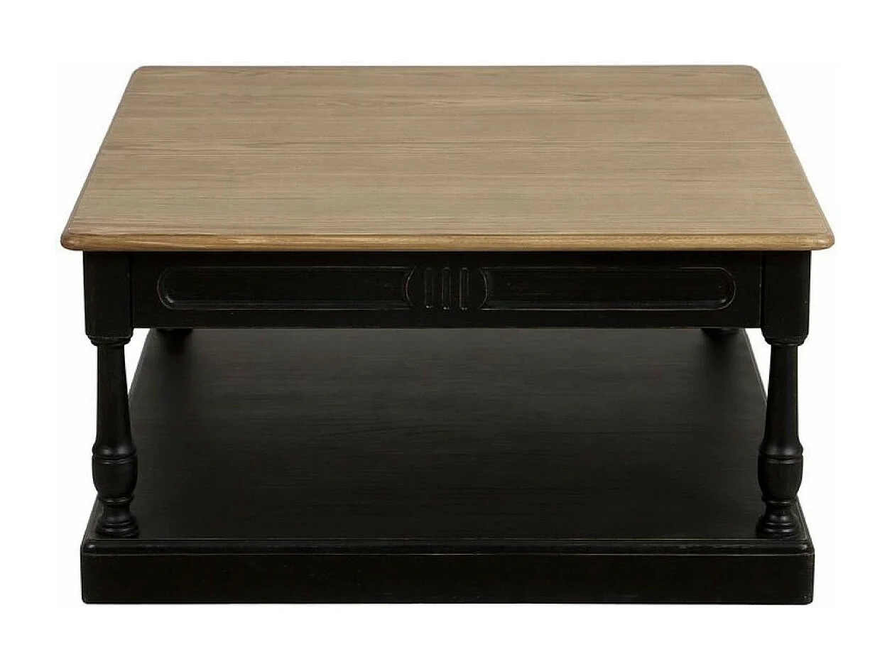 Table basse carrée Bois Noir - Manoir Interior's