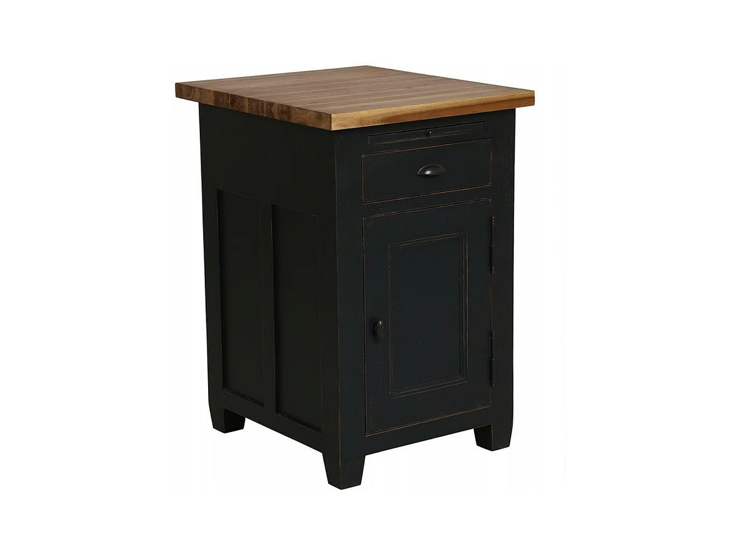 Buffet bas 1 porte 1 tiroir Bois Noir - Brocante Interior's