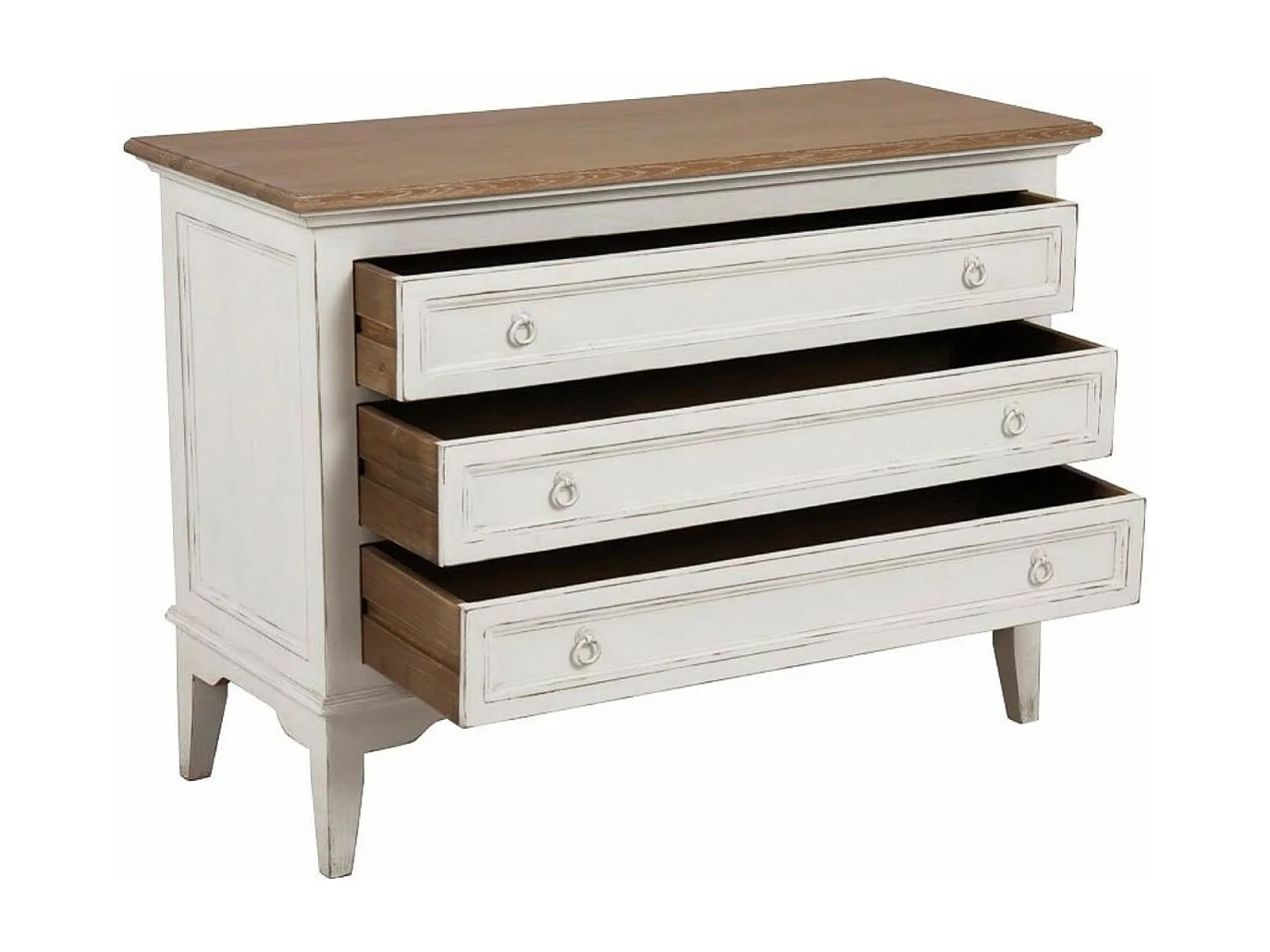 Commode 3 tiroirs Bois Blanc - Esquisse Interior's