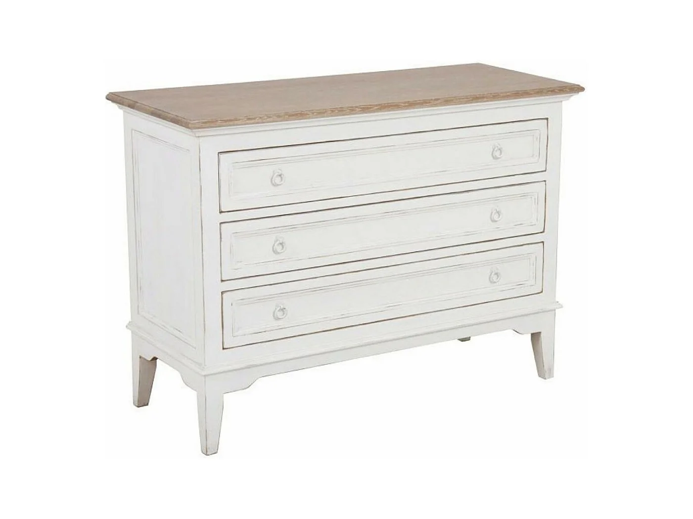 Commode 3 tiroirs Bois Blanc - Esquisse Interior's
