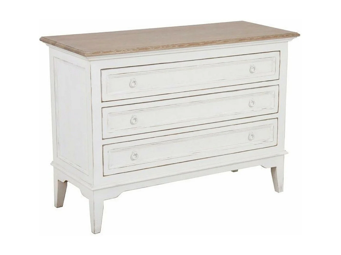 Commode 3 tiroirs Bois Blanc - Esquisse Interior's