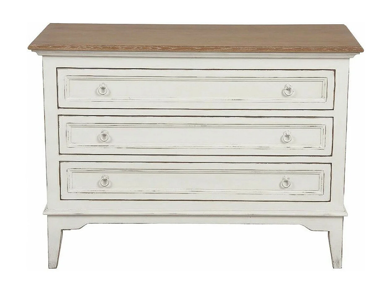Commode 3 tiroirs Bois Blanc - Esquisse Interior's