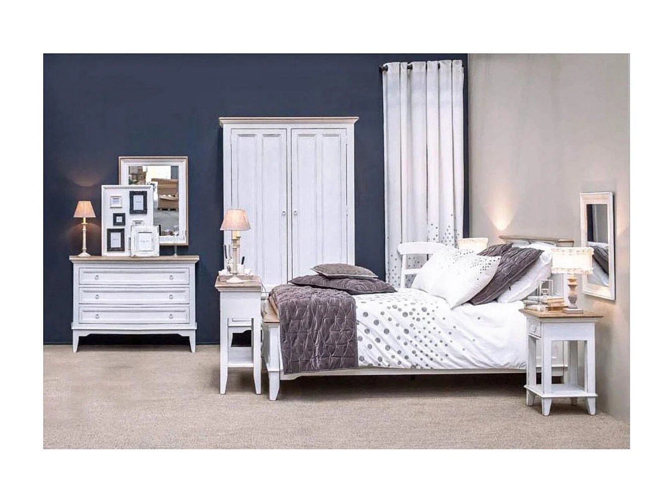 Commode 3 tiroirs Bois Blanc - Esquisse Interior's