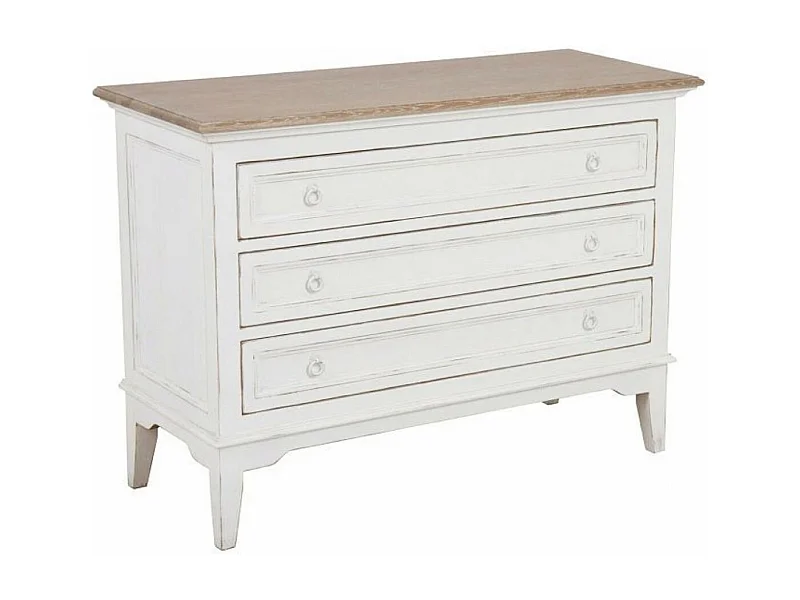 Commode 3 tiroirs Bois Blanc - Esquisse Interior's