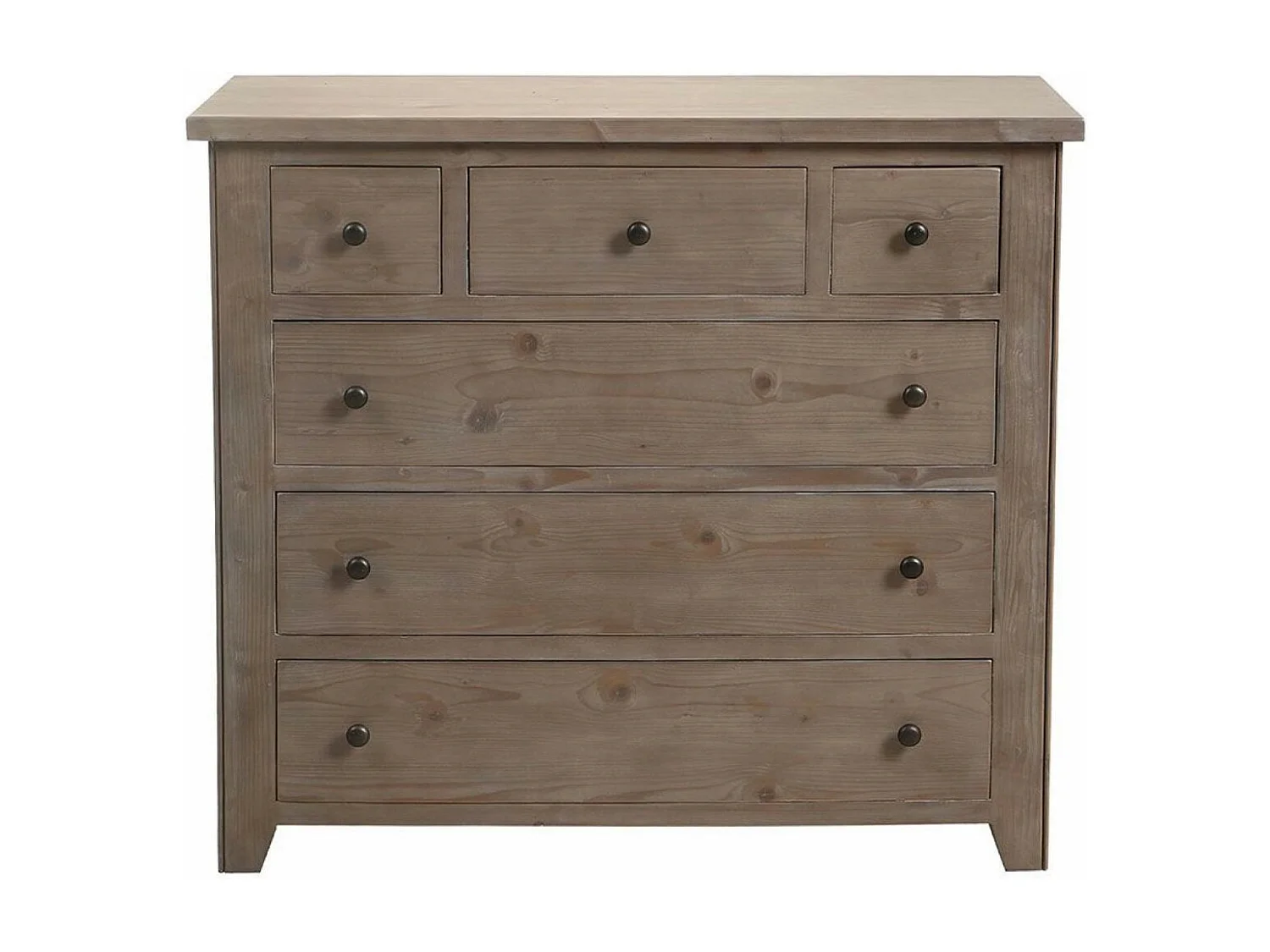 Commode 6 tiroirs Bois Marron - First Interior's