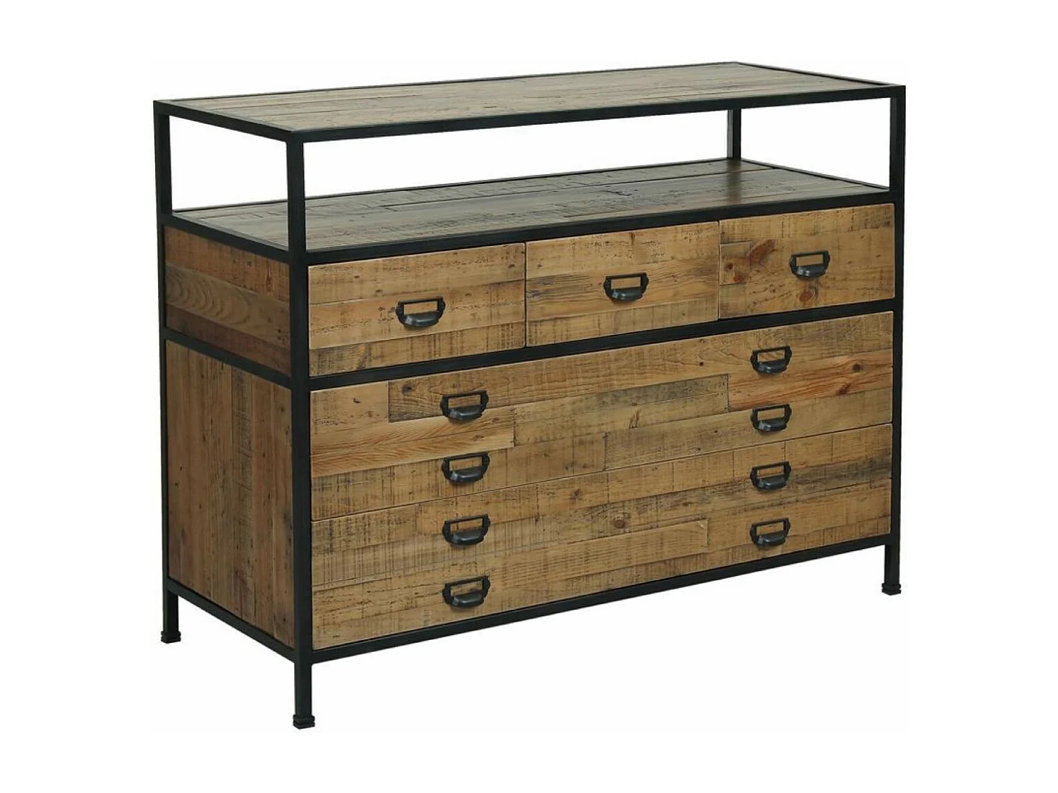 Commode 5 tiroirs Bois Marron - Manufacture Interior's