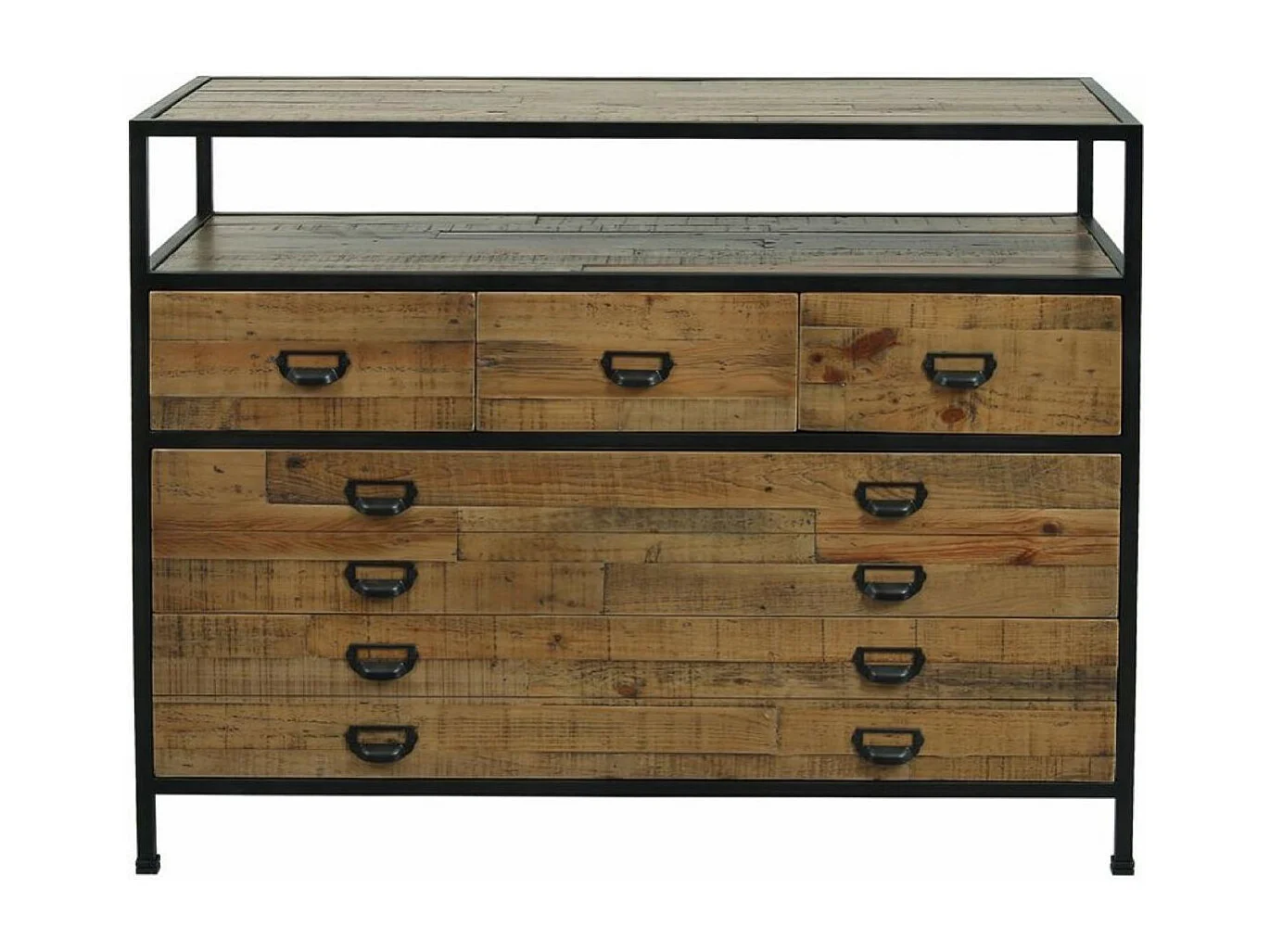 Commode 5 tiroirs Bois Marron - Manufacture Interior's