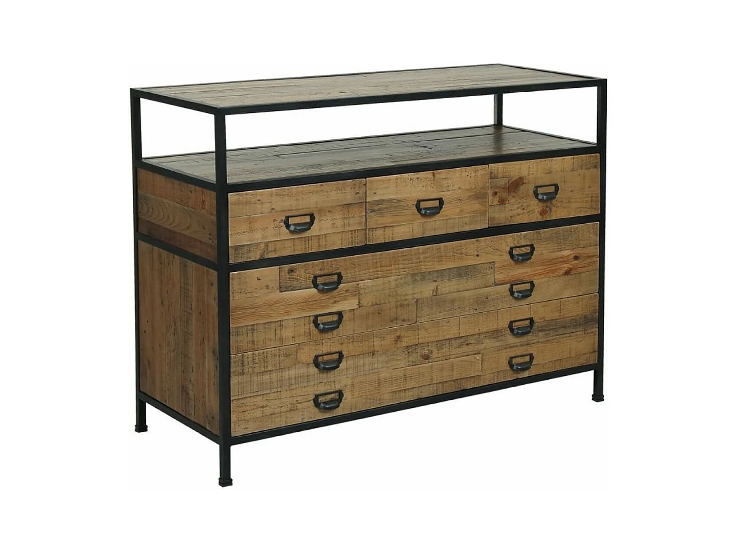 Commode 5 tiroirs Bois Marron - Manufacture Interior's