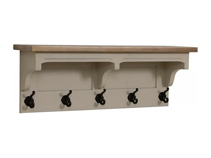 Etagère porte-manteaux Bois Gris - Provence Interior's