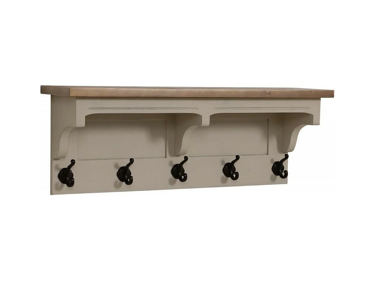 Etagère porte-manteaux Bois Gris - Provence Interior's