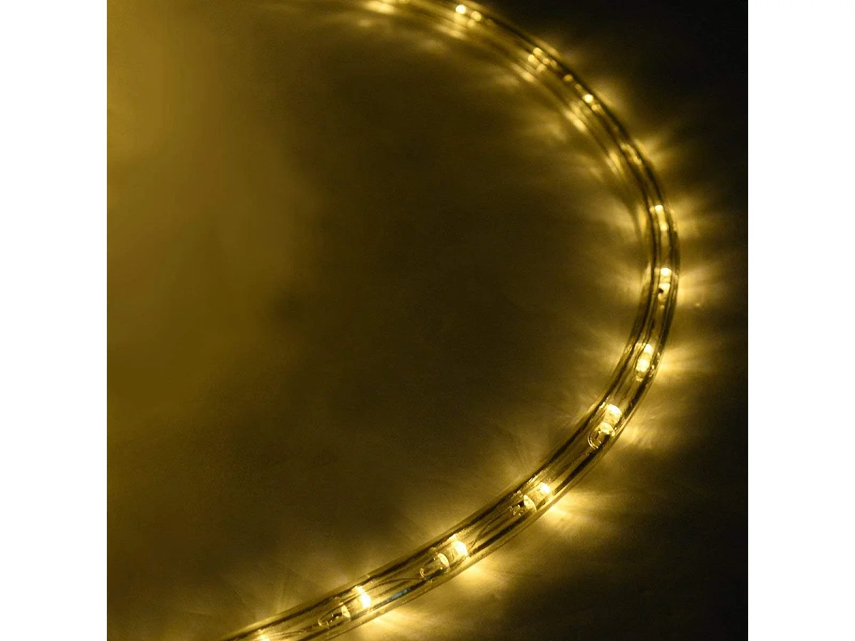 10m tube lumineux extérieur led guirlande lumineuse, avec 360 lampes et adapteur, Beige