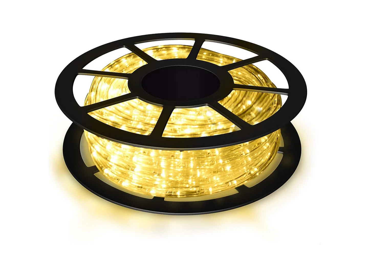 10m tube lumineux extérieur led guirlande lumineuse, avec 360 lampes et adapteur, Beige
