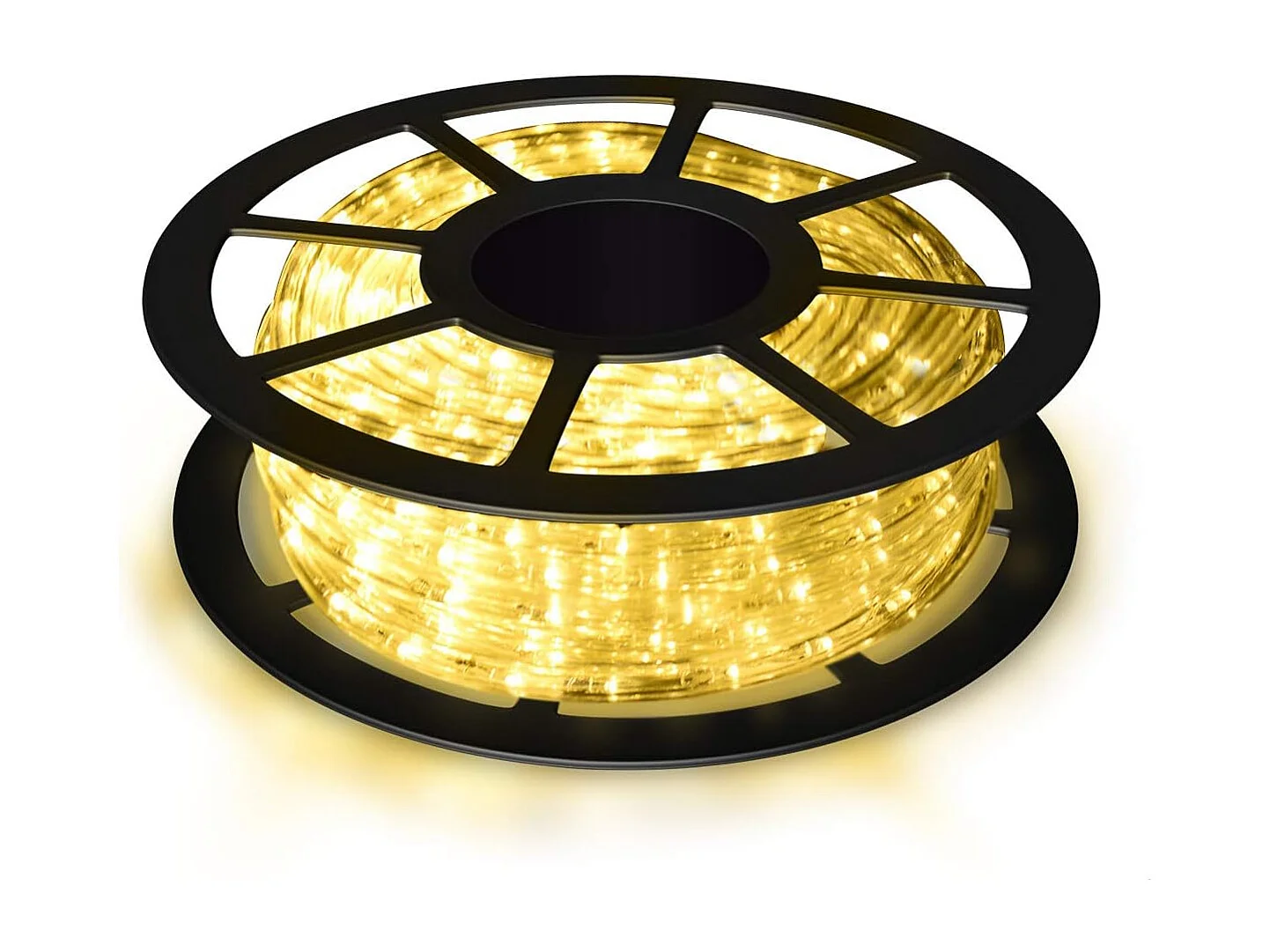 10m tube lumineux extérieur led guirlande lumineuse, avec 360 lampes et adapteur, Beige