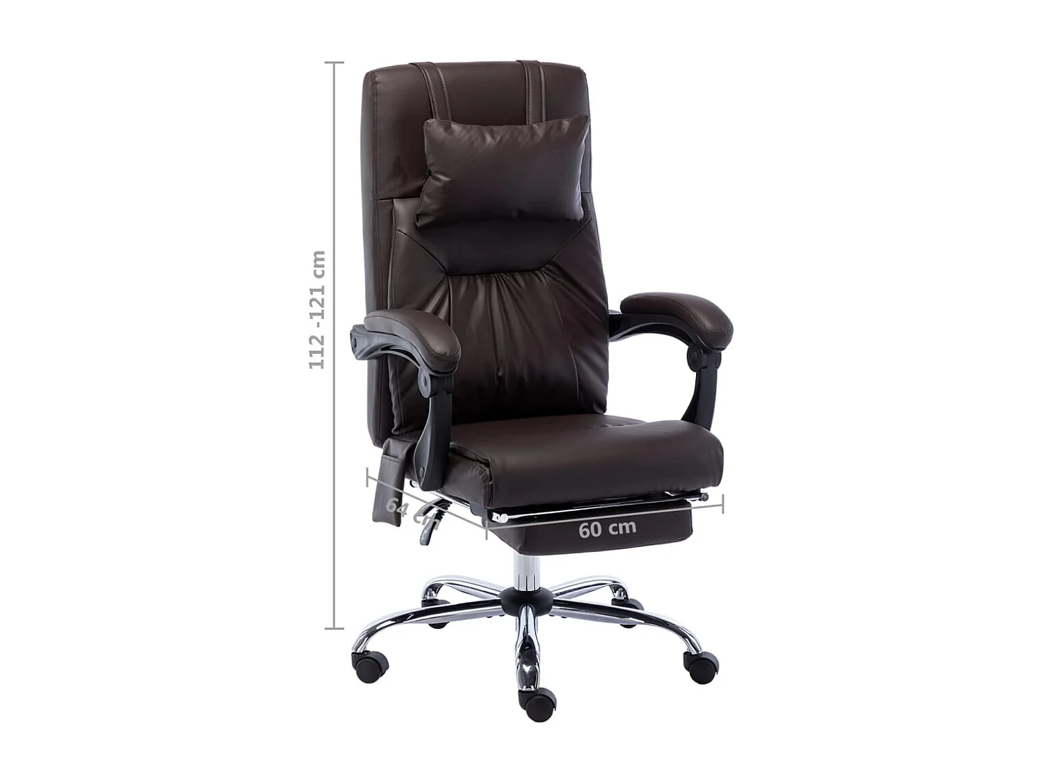 Prolenta Premium -  Chaise de bureau de massage Marron Similicuir