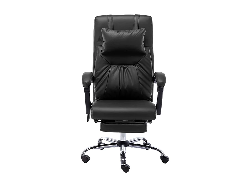 Prolenta Premium -  Silla de oficina de masaje de cuero sintético negra