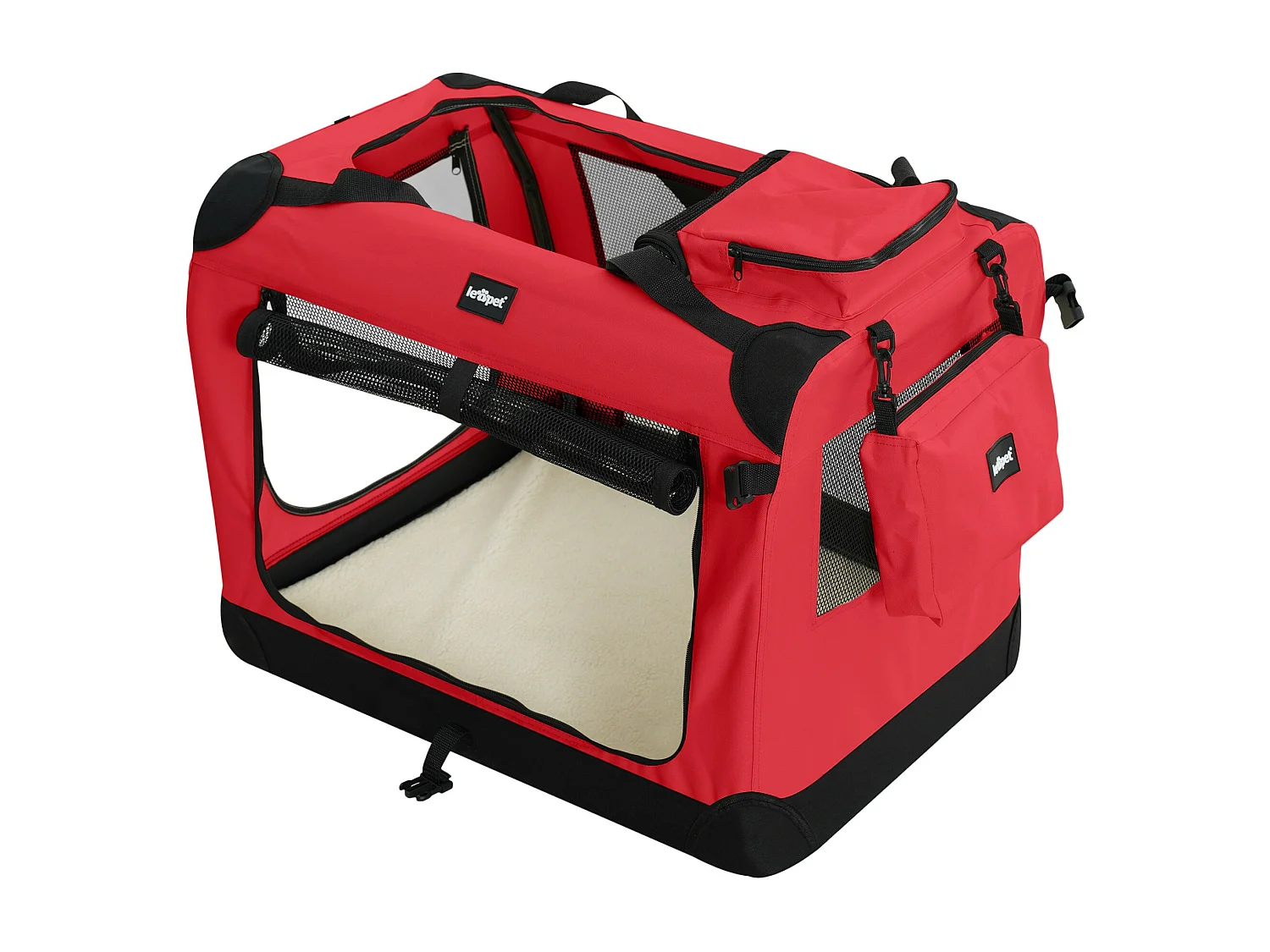 Floraya - Transport Pour Chien XL - 81.3x58.4x58.4 cm - Rouge