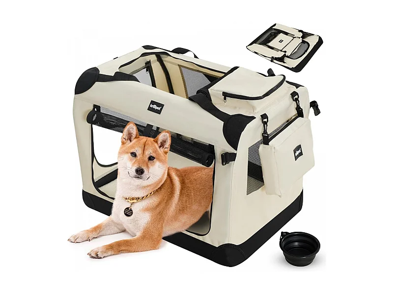 Floraya - Reistas voor honden en katten L - 70x52x52 cm - Beige