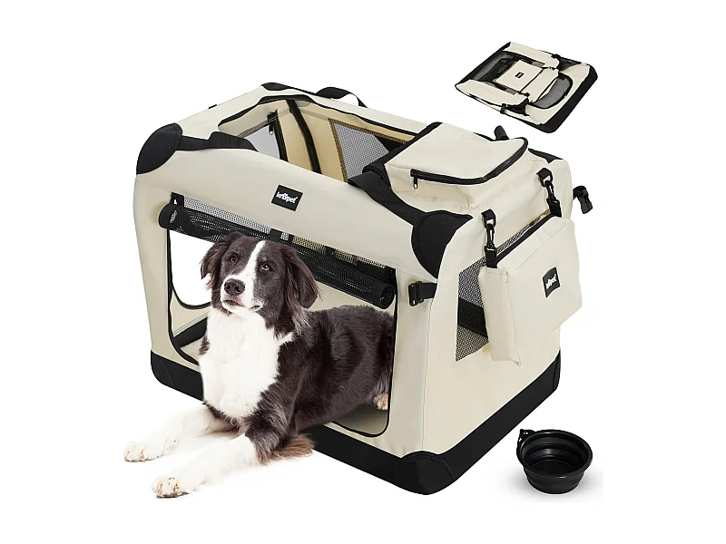 Floraya - Transport Pour Chien XL - 81.3x58.4x58.4 cm - Beige