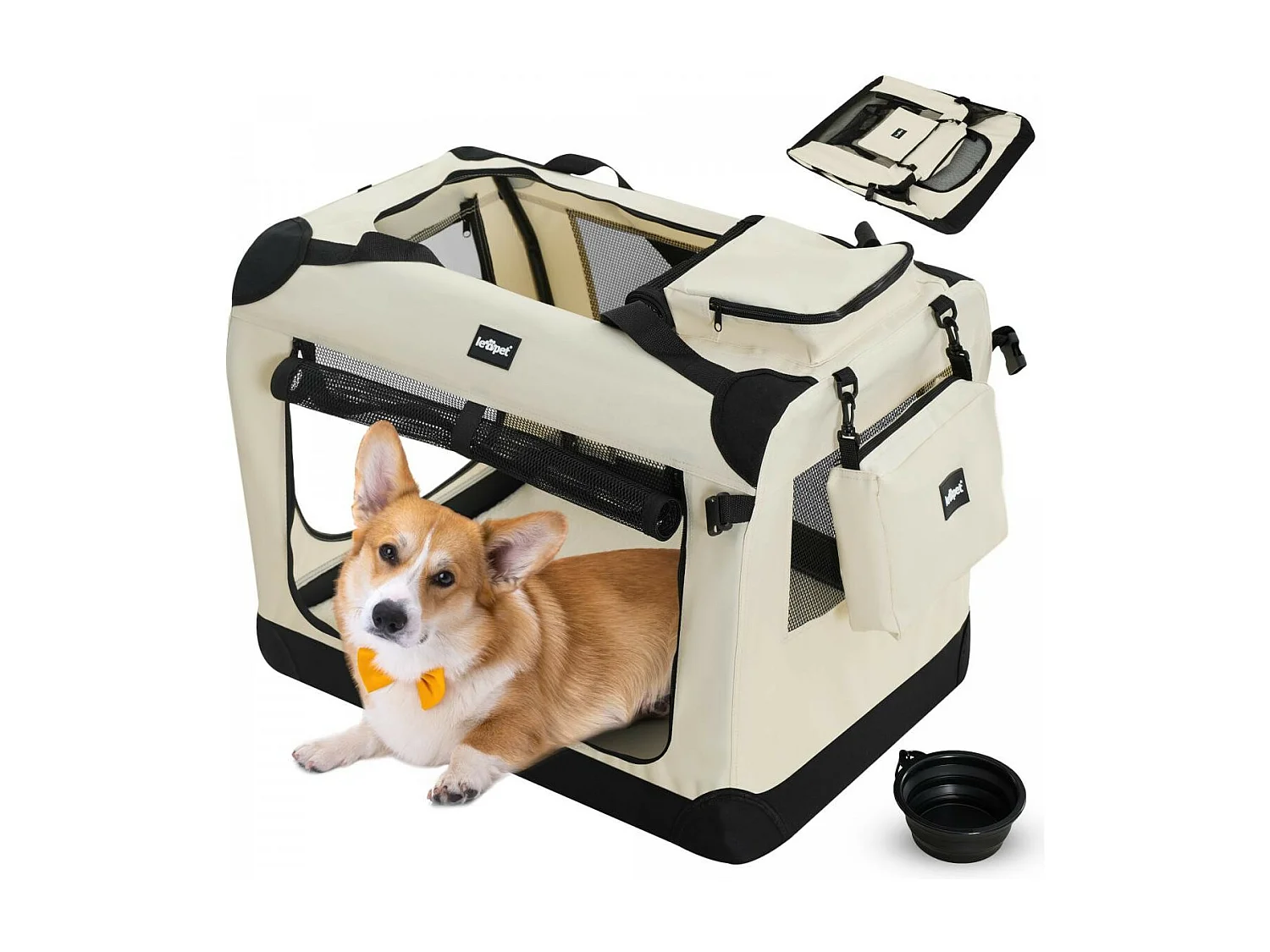 Floraya - Transport Pour Chien M - 60x42x42 cm - Beige