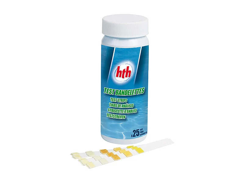 25 bandelettes de test pour analyse eau piscine et spa - HTH