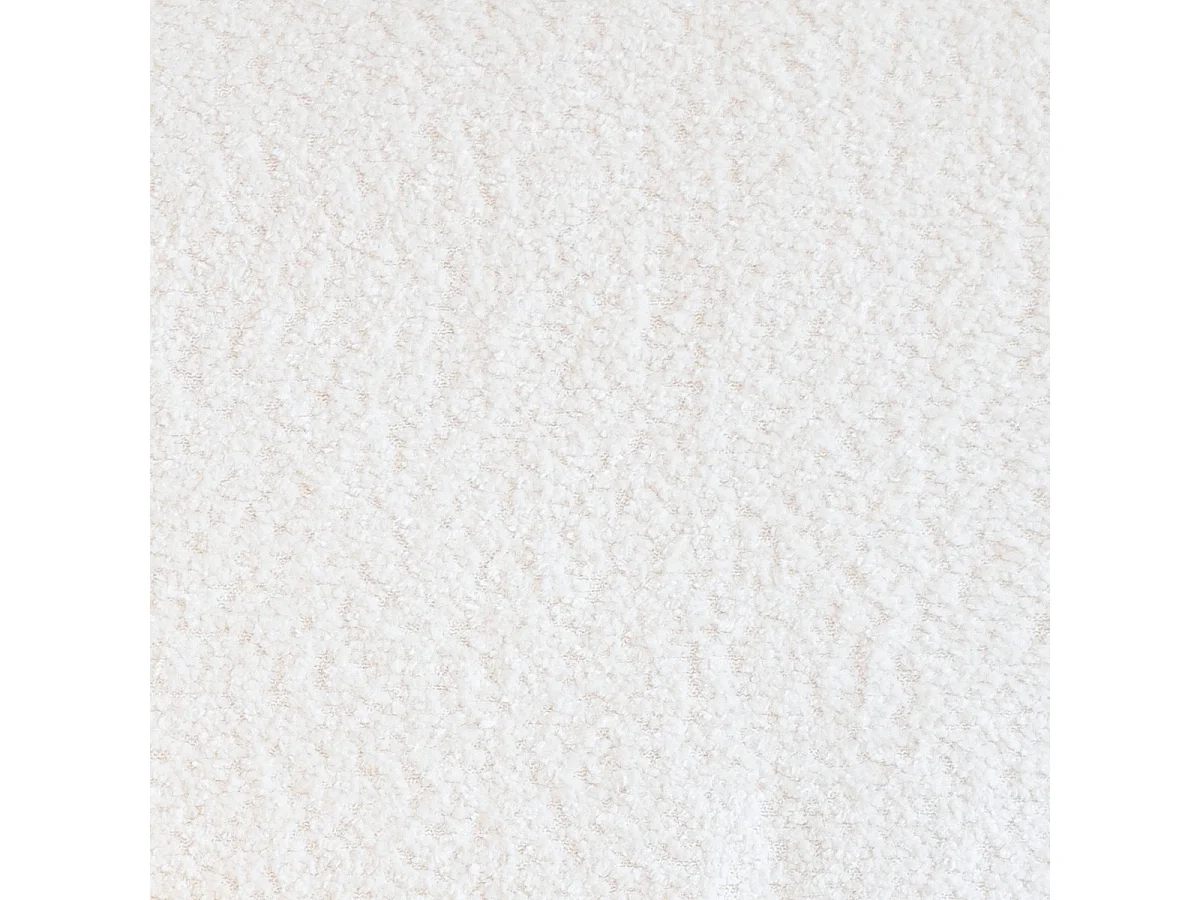 Pouf capitonné en tissu bouclé beige - Cester