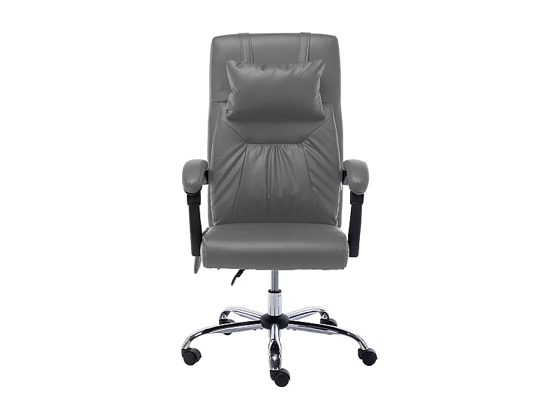 Prolenta Premium -  Silla de oficina de masaje de cuero sintético gris antracita