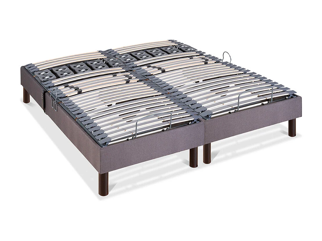 BELLECOUR LITERIE | Jeu de 2 sommiers électriques ATHENA 2x70x200 cm | Lattes & Plots