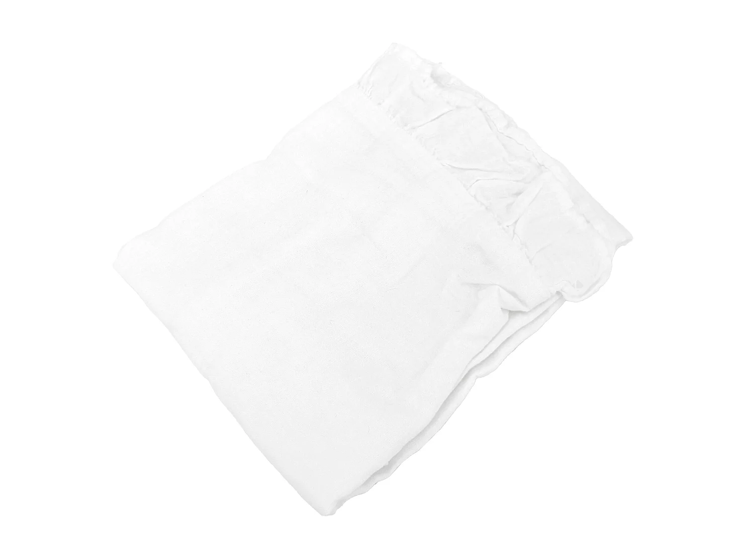 Housse de coussin en mousseline de coton 40x60 cm cm + 5 cm ELZA blanc neige