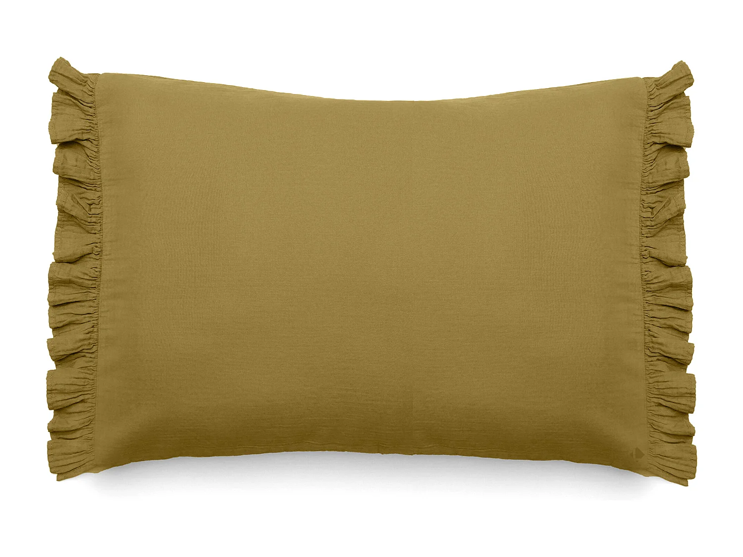 Housse de coussin en mousseline de coton 40x60 cm cm + 5 cm ELZA jaune jasmin