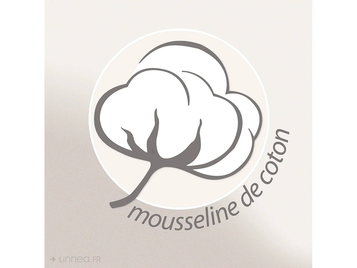 Housse de coussin en mousseline de coton 40x60 cm cm + 5 cm ELZA marron foin