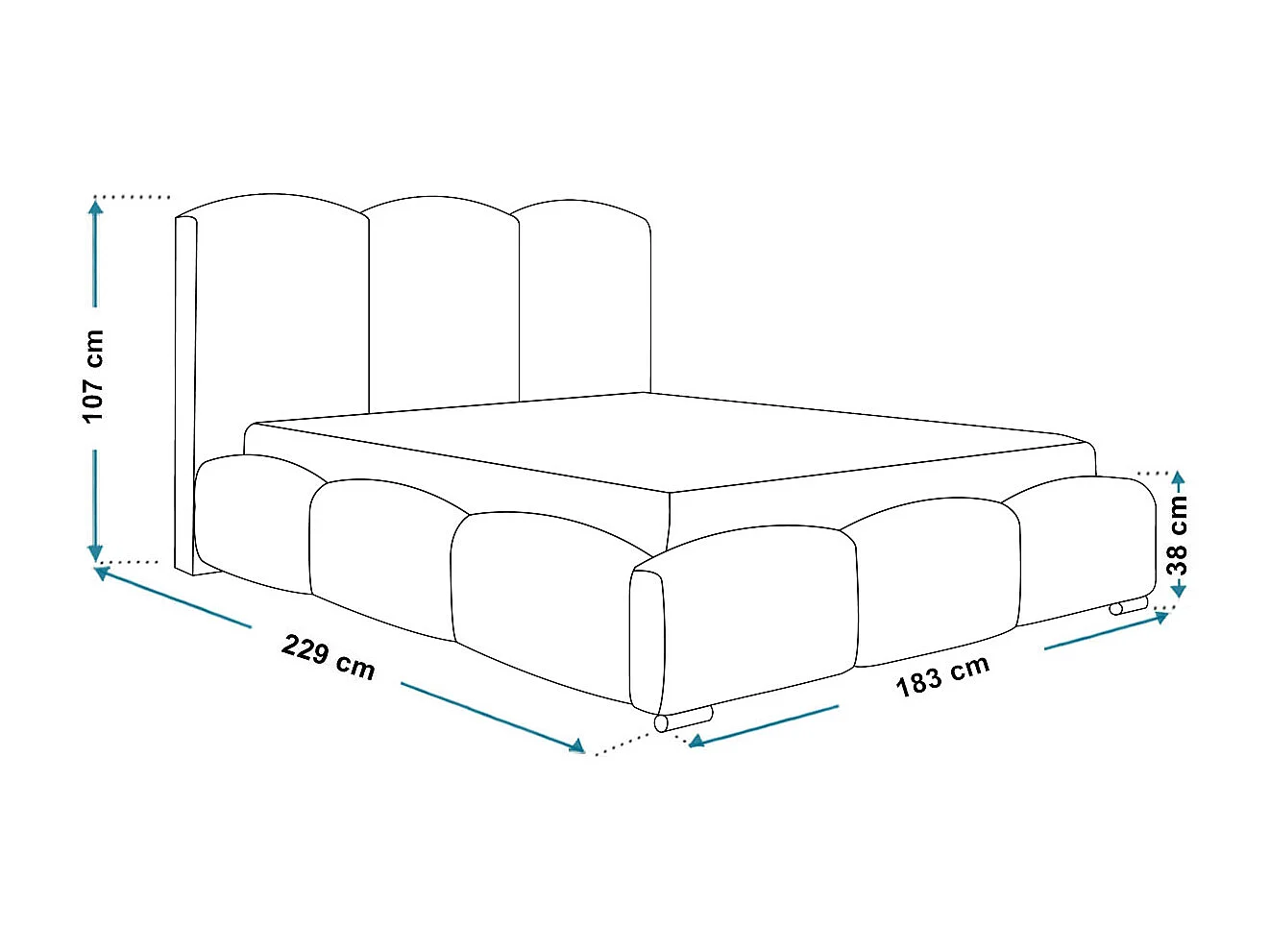 Emporius Lit 160x200 Roma, lit rembourrée avec Rangement, tête de lit, lit Beige 160 x 200 cm (Amor Velvet 4304)