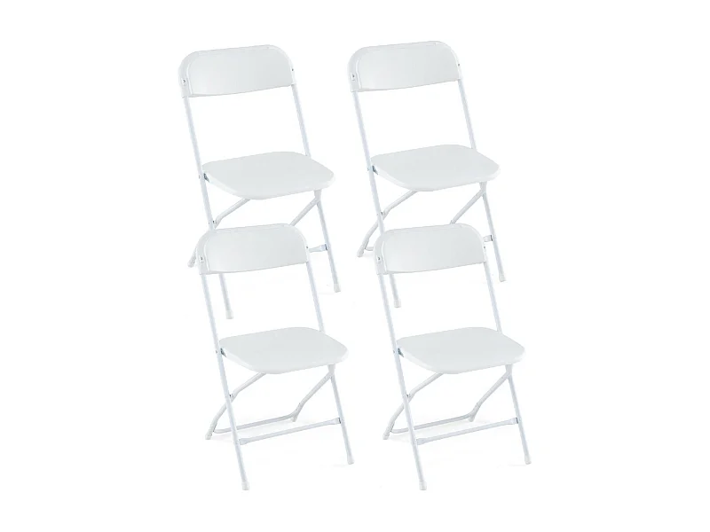 Lot de 4 Chaises pliantes, 4 Chaises de Jardin , pour l'extérieur et l'intérieur