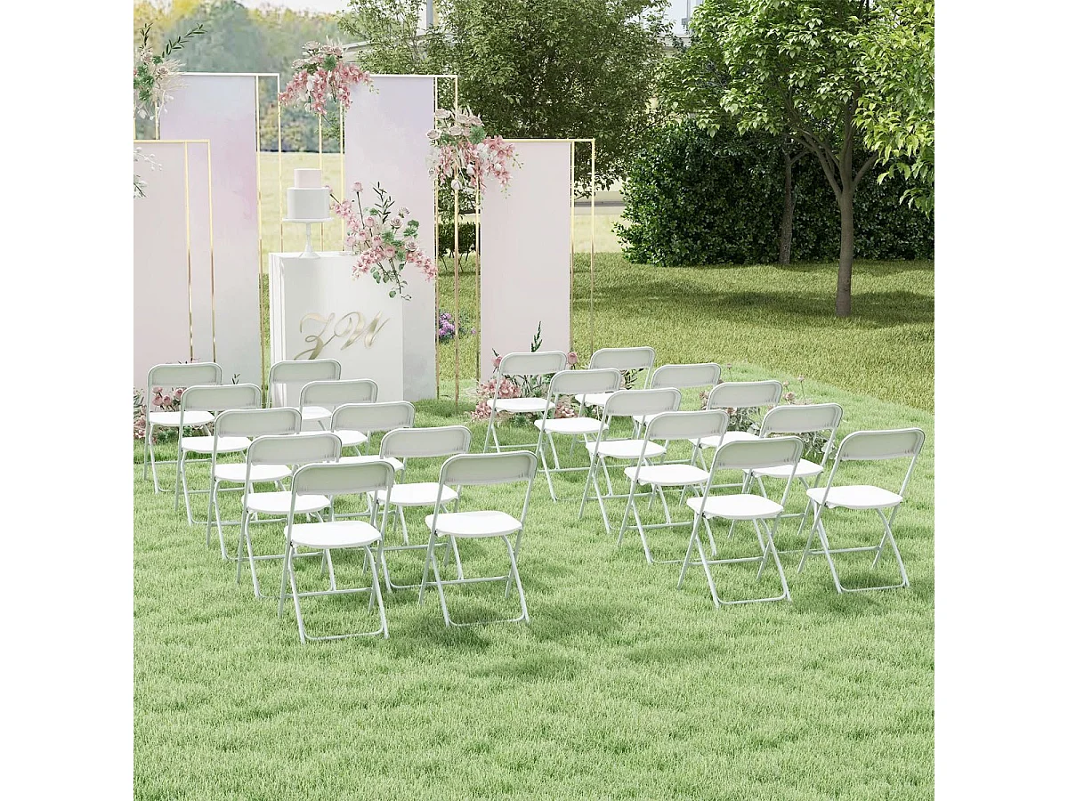 Set van 4 klapstoelen, 4 tuinstoelen, klapstoelen voor buiten en binnen