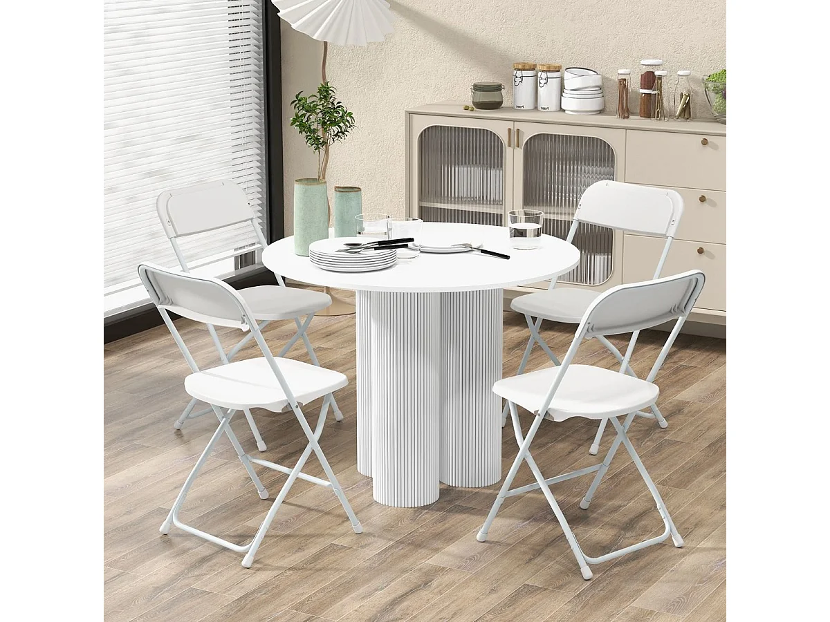 Set van 4 klapstoelen, 4 tuinstoelen, klapstoelen voor buiten en binnen