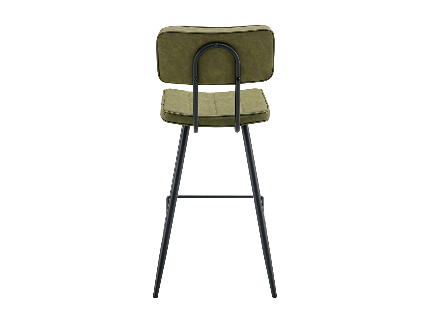 Lot de 2 tabourets de bar en simili vert FERNAND - HAPPY GARDEN