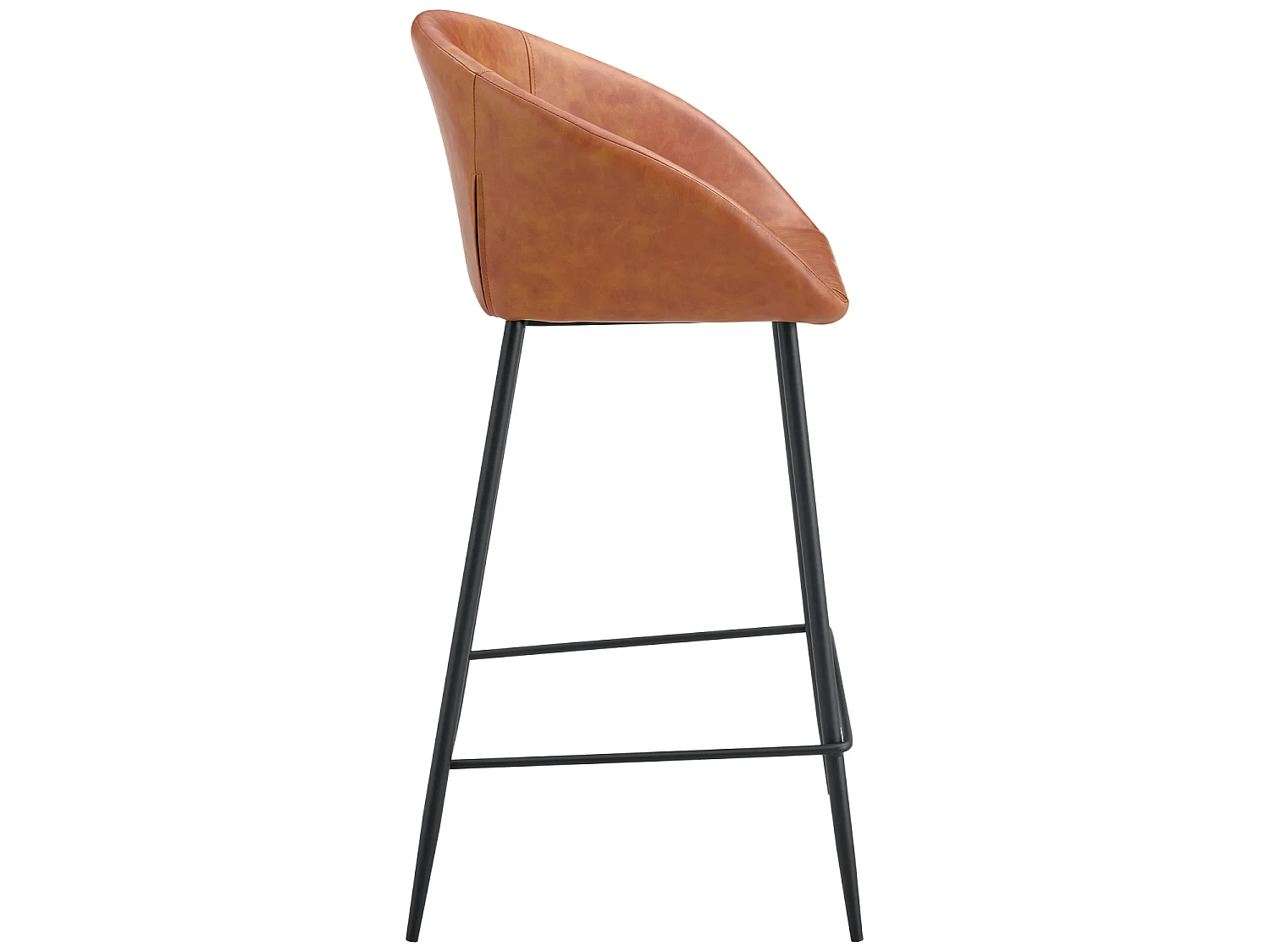 Set van 2 ACHILLE cognac imitatie barkrukken
