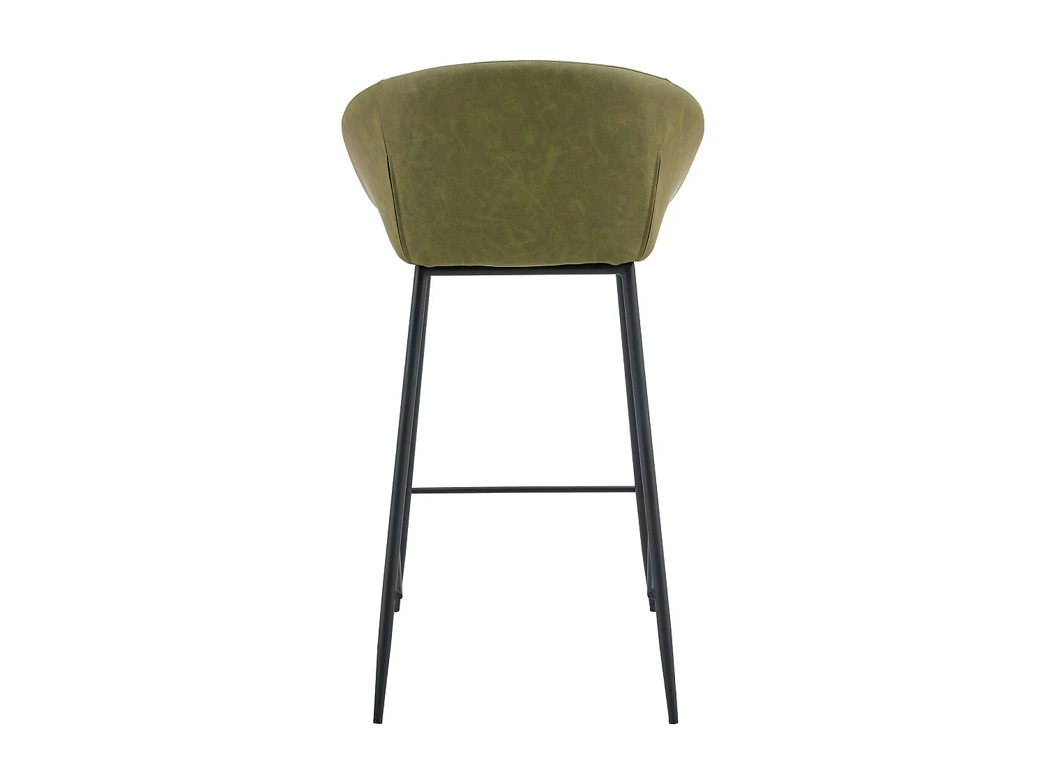 Lot de 2 tabourets de bar en simili vert ACHILLE - HAPPY GARDEN