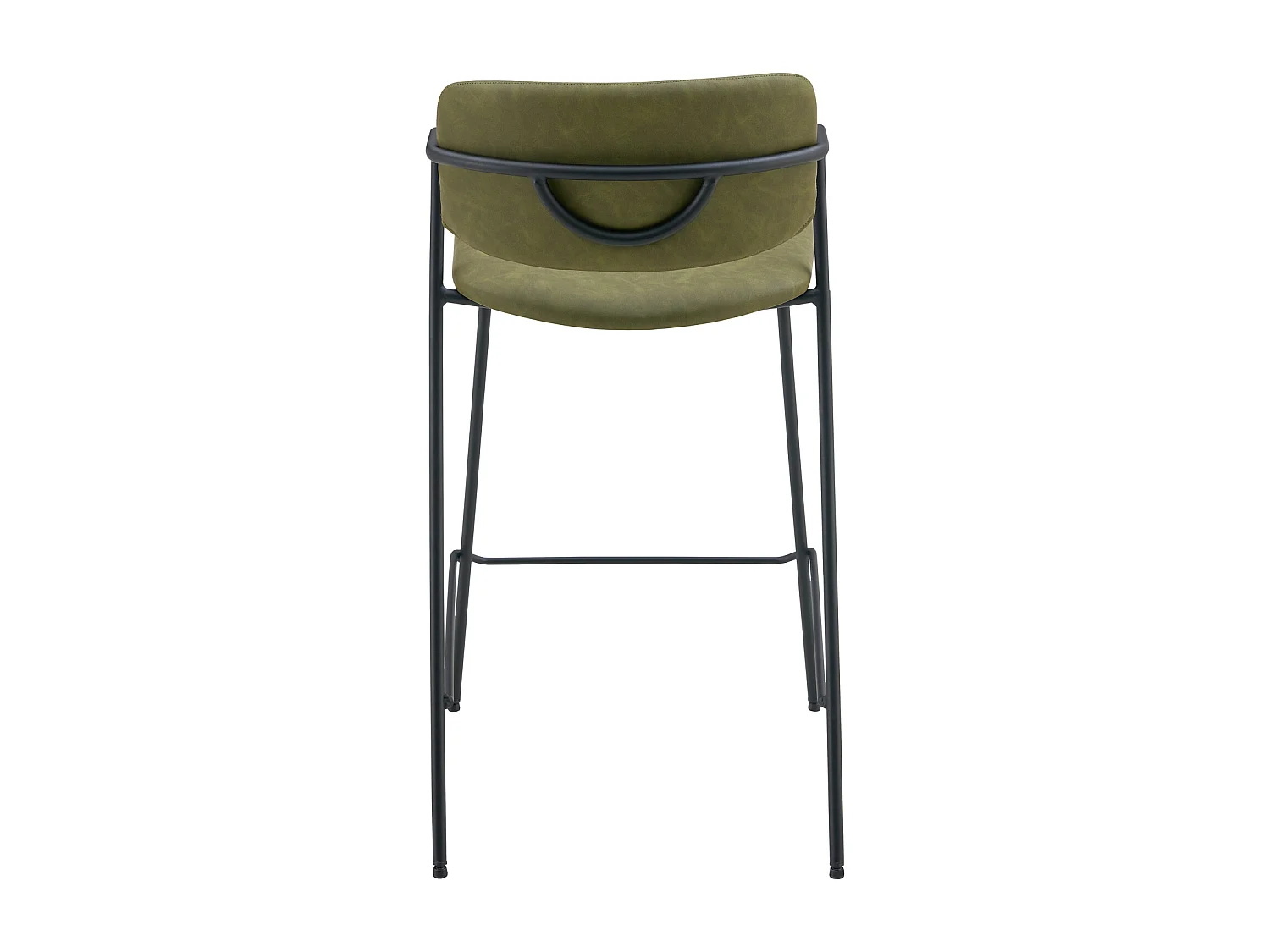 Lot de 2 tabourets de bar en simili vert LÉON - HAPPY GARDEN