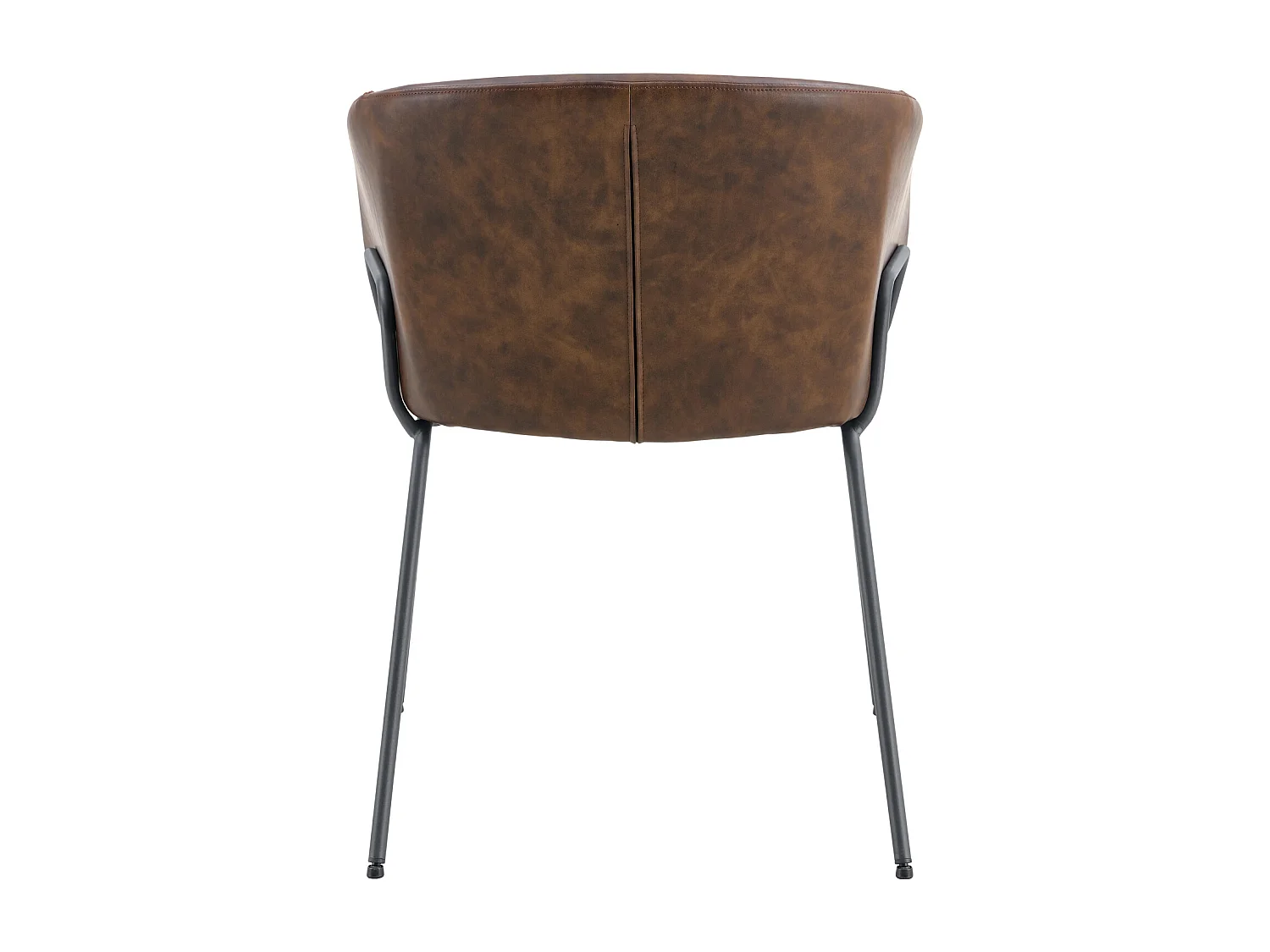 Lot de 2 chaises en simili marron ANDRÉ - HAPPY GARDEN