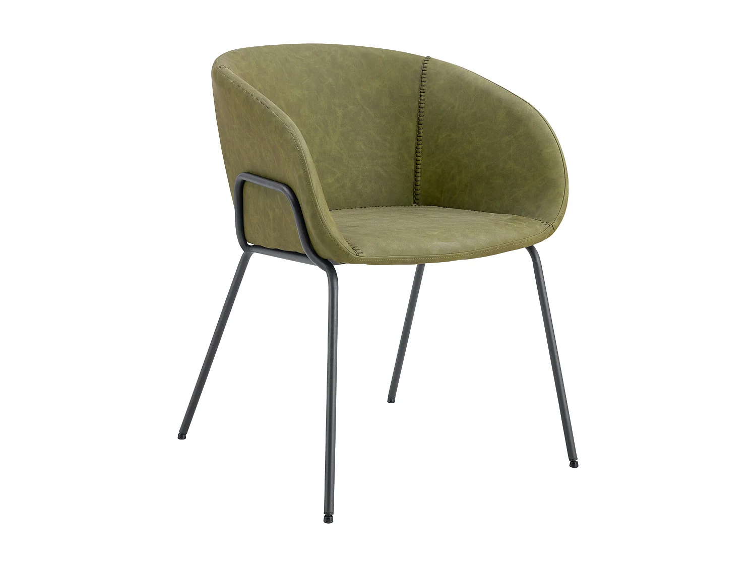 Set van 2 ANDRÉ groene imitatie stoelen