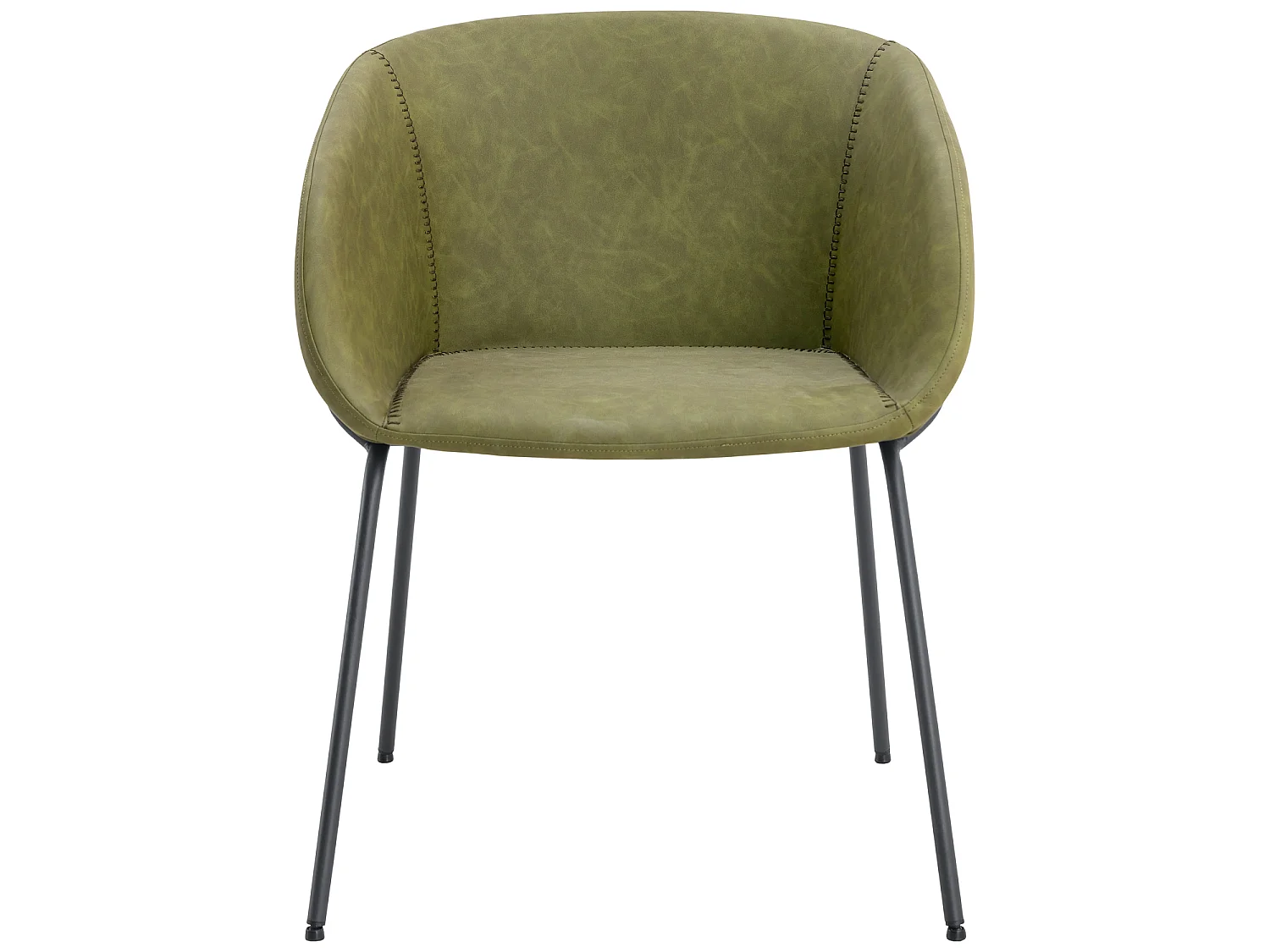 Set van 2 ANDRÉ groene imitatie stoelen